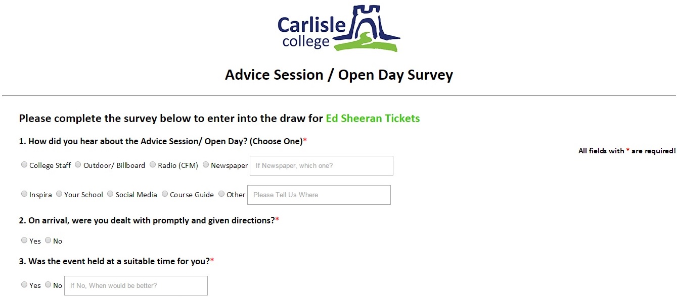 Carlisle college survey