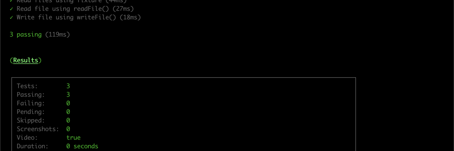 Terminal window showing tests running