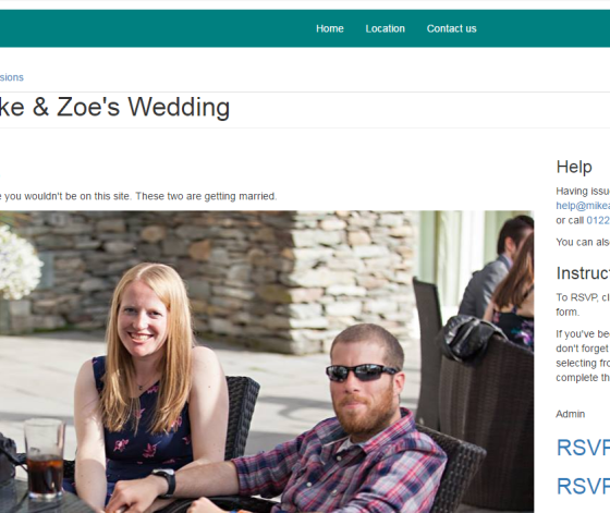Mike and Zoe wedding rsvp site